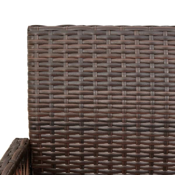 vidaXL udendørs barstole 2 stk. polyrattan brun
