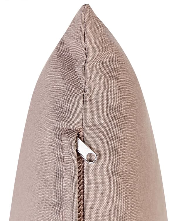 Hjørne 1-seters Seksjon Taupe Bambus Polyester Stoffpute Armløs Stol Modul Modulær Sofa