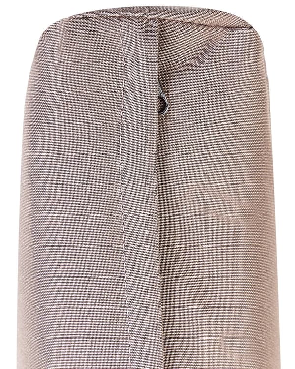 Hjørne 1-seters Seksjon Taupe Bambus Polyester Stoffpute Armløs Stol Modul Modulær Sofa