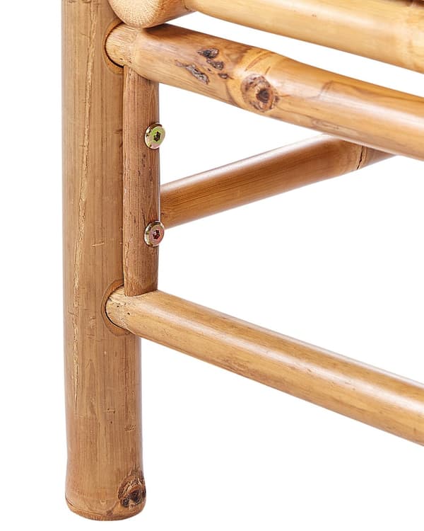 Hjørne 1-seters Seksjon Taupe Bambus Polyester Stoffpute Armløs Stol Modul Modulær Sofa