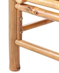 Miniatyrbilde 8 av 10: Hjørne 1-seters Seksjon Off-White Bamboo Polyester Fabric Cushion Armløs Stol Modulær Sofa