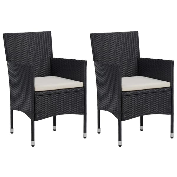 havestole 2 stk. polyrattan sort