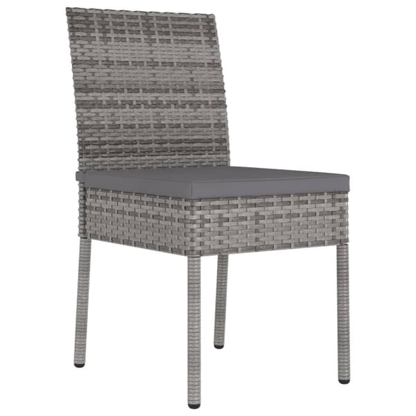 havestole 2 stk. polyrattan grå