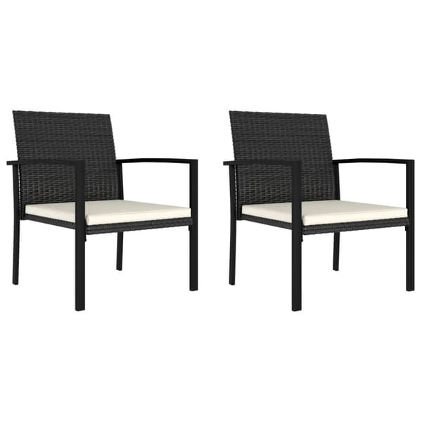 havestole 2 stk. polyrattan sort