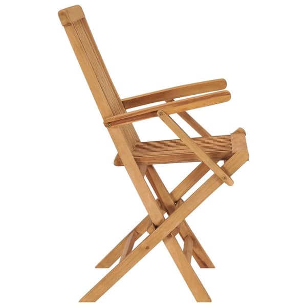 Hopfällbara trädgårdsstolar 4 st massiv teak