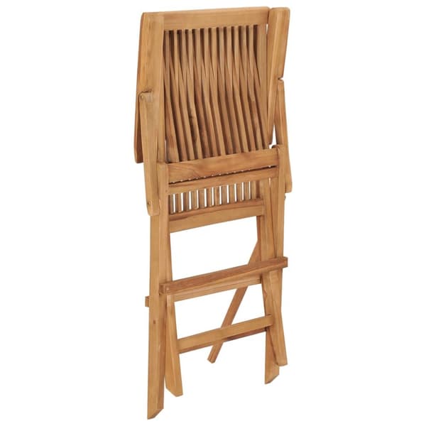 Hopfällbara trädgårdsstolar 4 st massiv teak
