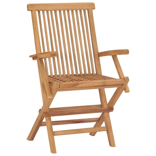 Hopfällbara trädgårdsstolar 4 st massiv teak