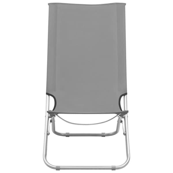 foldbare strandstole 2 stk. stof grå