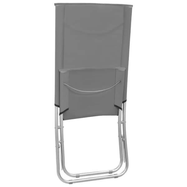 foldbare strandstole 2 stk. stof grå