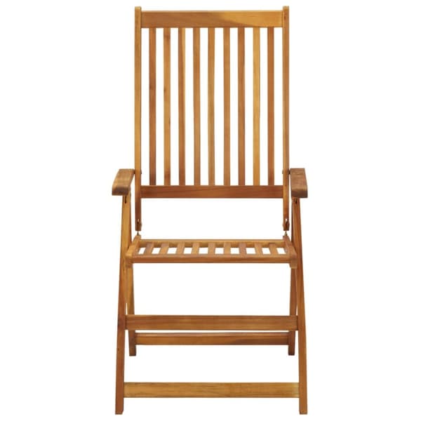 foldbare havestole 3 stk. med hynder massivt akacietræ