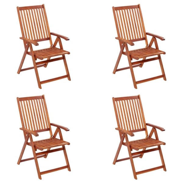 foldbare havestole 4 stk. massivt akacietræ