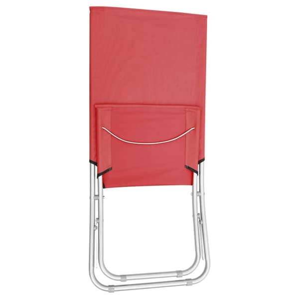 foldbare strandstole 2 stk. stof rød