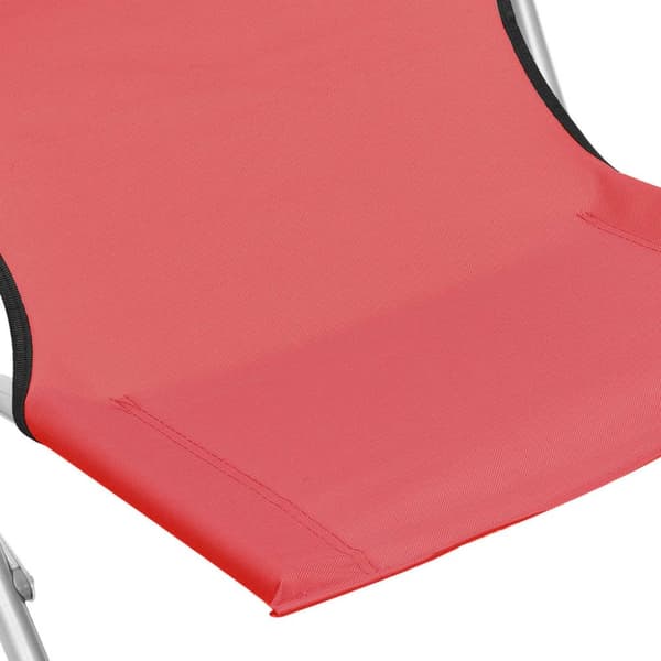 foldbare strandstole 2 stk. stof rød