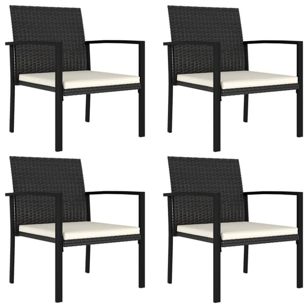 havestole 4 stk. polyrattan sort