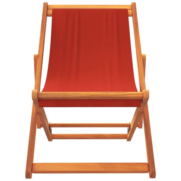 foldbare strandstole 2 stk. stof rød