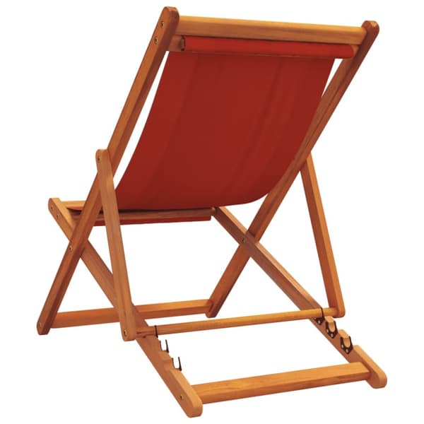 foldbare strandstole 2 stk. stof rød