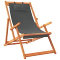 Miniatyrbild 3 av 9: Hopfällbara strandstolar 2 st grå tyg