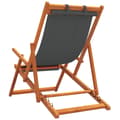 Miniatyrbild 6 av 9: Hopfällbara strandstolar 2 st grå tyg
