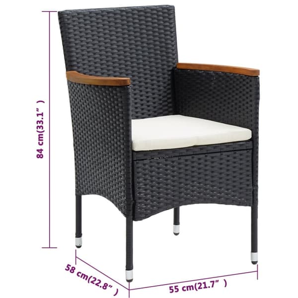 havestole 4 stk. polyrattan sort