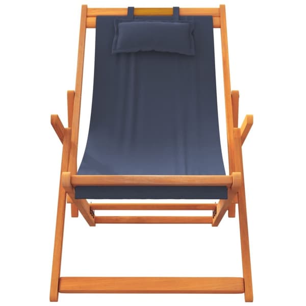 vidaXL foldbare strandstole 2 stk. stof blå