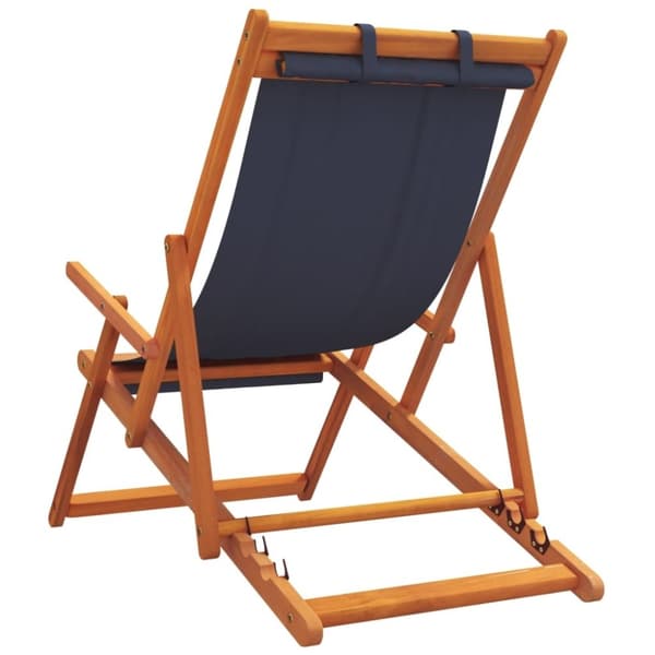 vidaXL foldbare strandstole 2 stk. stof blå