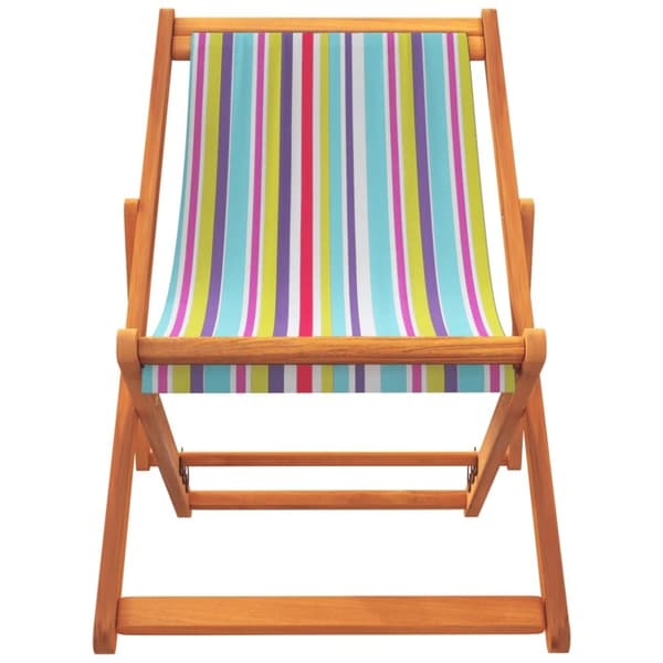 vidaXL foldbare strandstole 2 stk. stof flerfarvet