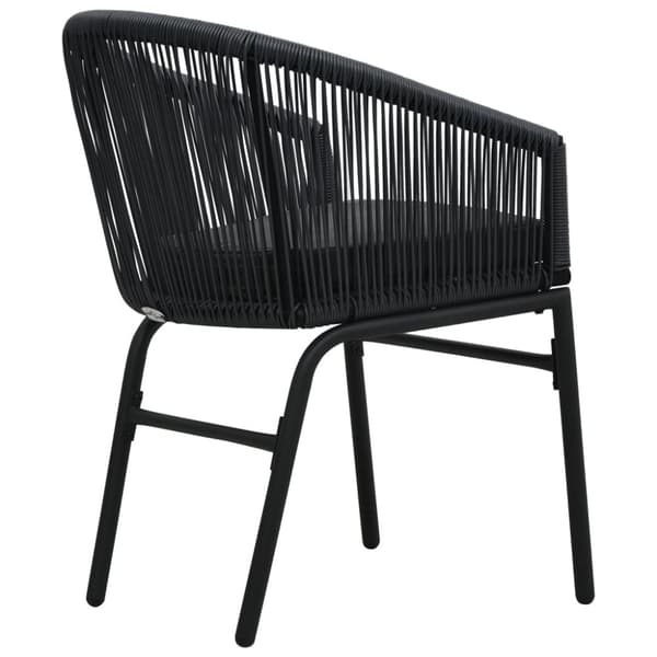 havestole 2 stk. PVC rattan sort