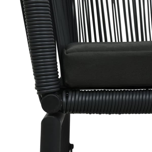 havestole 2 stk. PVC rattan sort