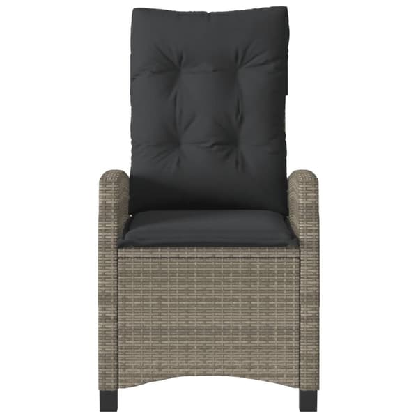 havelænestole 2 stk. med hynder polyrattan grå