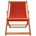 Miniatyrbillede 4 af 9: vidaXL foldbare strandstole 2 stk. stof rød