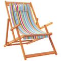 Miniatyrbild 3 av 9: vidaXL Hopfällbara strandstolar 2 st flerfärgad tyg