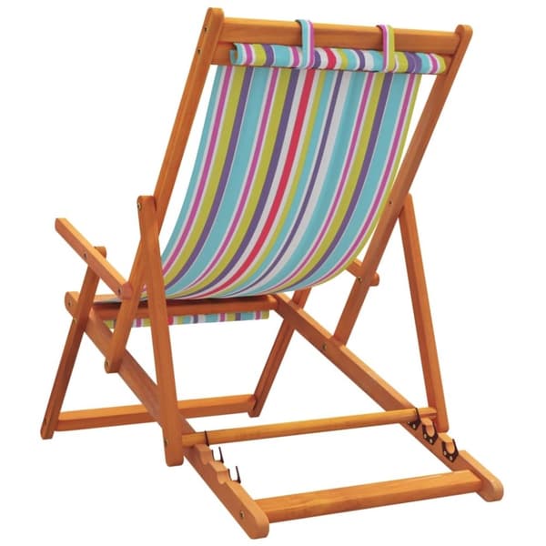 vidaXL Hopfällbara strandstolar 2 st flerfärgad tyg