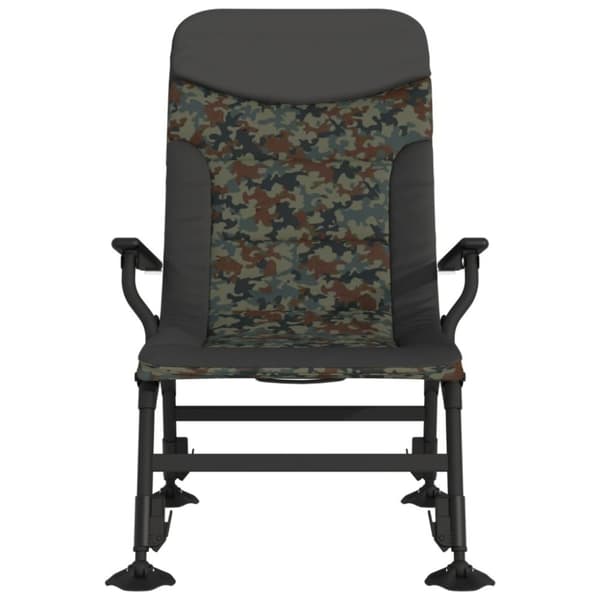 vidaXL fiskestol med armlæn foldbar camouflage