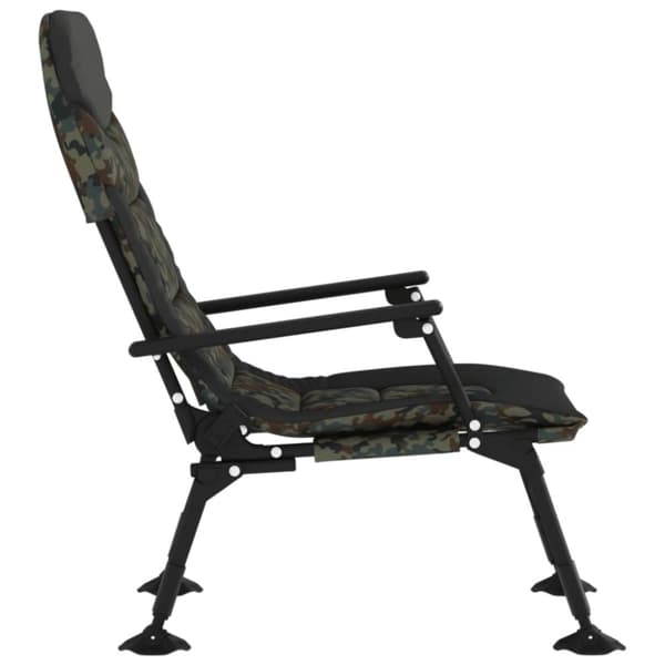 vidaXL fiskestol med armlæn foldbar camouflage