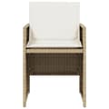 Miniatyrbillede 4 af 11: vidaXL havestole 4 stk. med hynder polyrattan beige