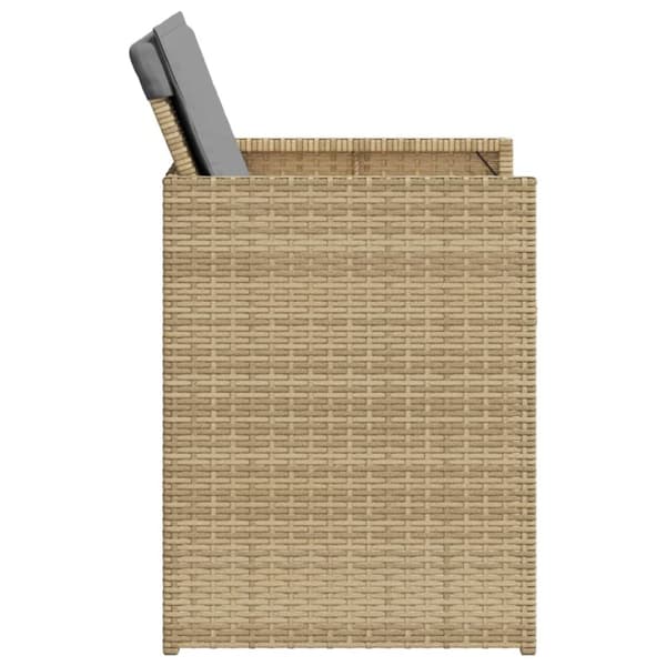 vidaXL havestole 4 stk. med hynder polyrattan blandet beige