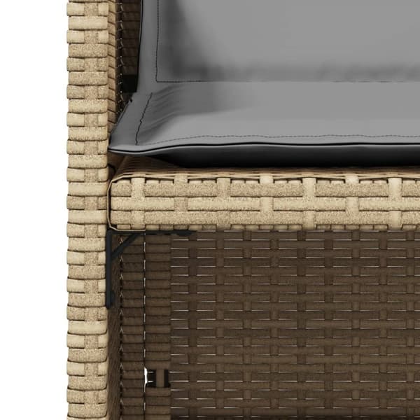 vidaXL havestole 4 stk. med hynder polyrattan blandet beige