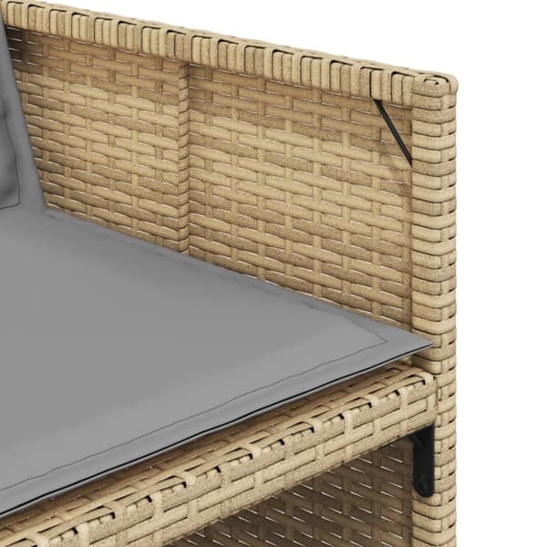 vidaXL havestole 4 stk. med hynder polyrattan blandet beige