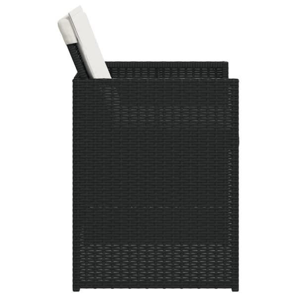 vidaXL havestole med hynder 4 stk. polyrattan sort