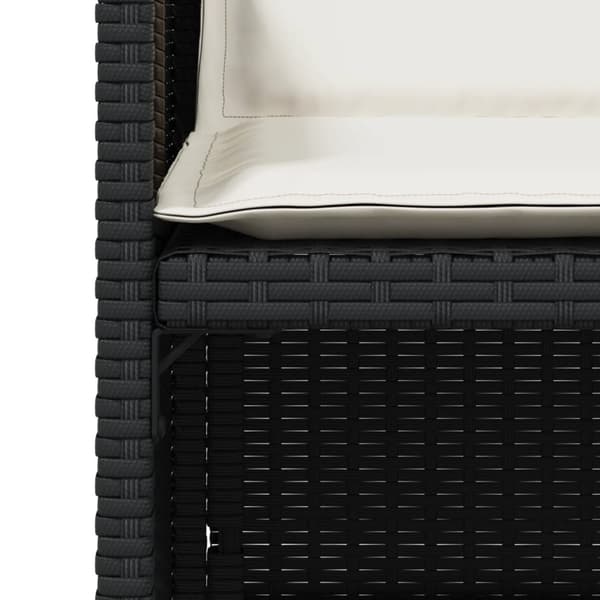 vidaXL havestole med hynder 4 stk. polyrattan sort