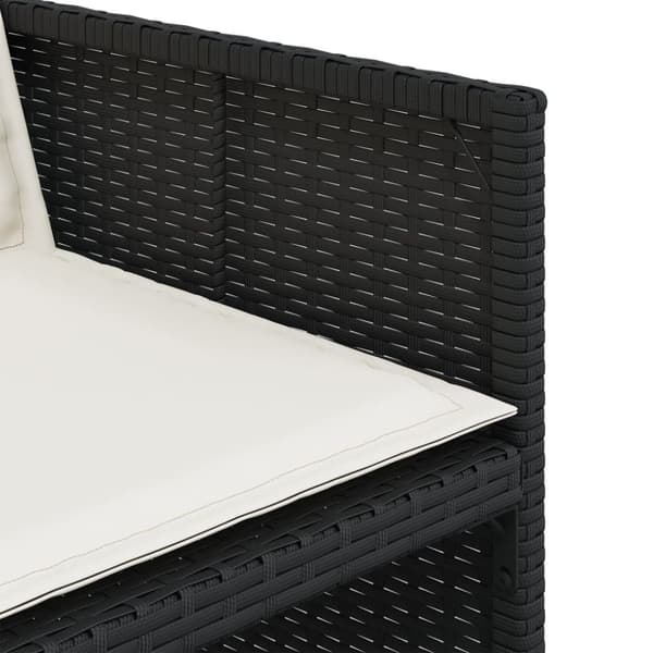 vidaXL havestole med hynder 4 stk. polyrattan sort