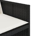 Miniatyrbillede 9 af 11: vidaXL havestole med hynder 4 stk. polyrattan sort