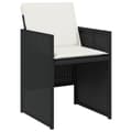 Miniatyrbillede 2 af 11: vidaXL havestole med hynder 4 stk. polyrattan sort