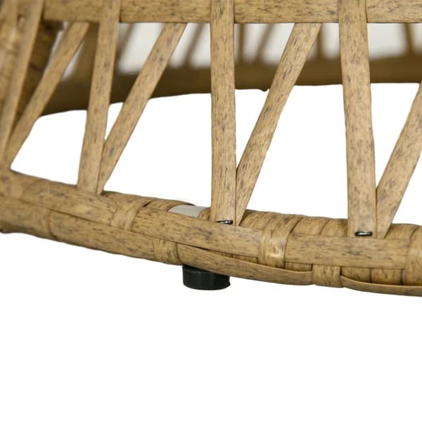 Rootz Wicker Chair - Rottingstol - Utomhusstol - Kudde - Boho Style - Väderbeständig - PE rotting - Polyester - Kräm - Natur - 85cm X 70cm X 82cm