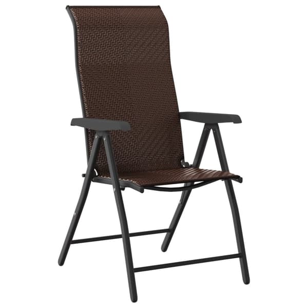 vidaXL havestole 8 stk. foldbar polyrattan brun