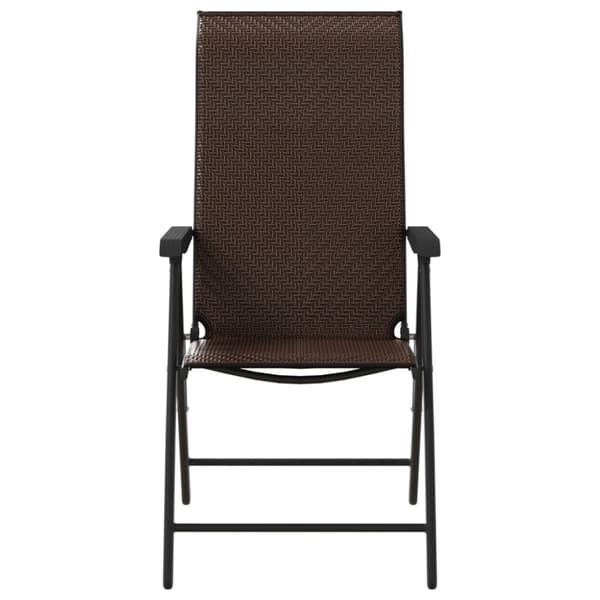 vidaXL havestole 8 stk. foldbar polyrattan brun