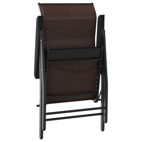 vidaXL havestole 8 stk. foldbar polyrattan brun