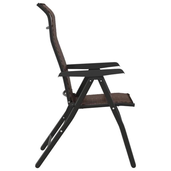vidaXL havestole 8 stk. foldbar polyrattan brun