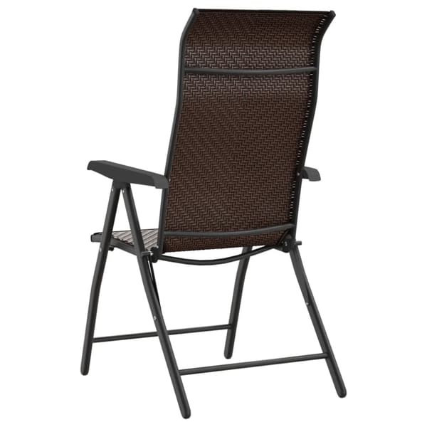 vidaXL havestole 8 stk. foldbar polyrattan brun