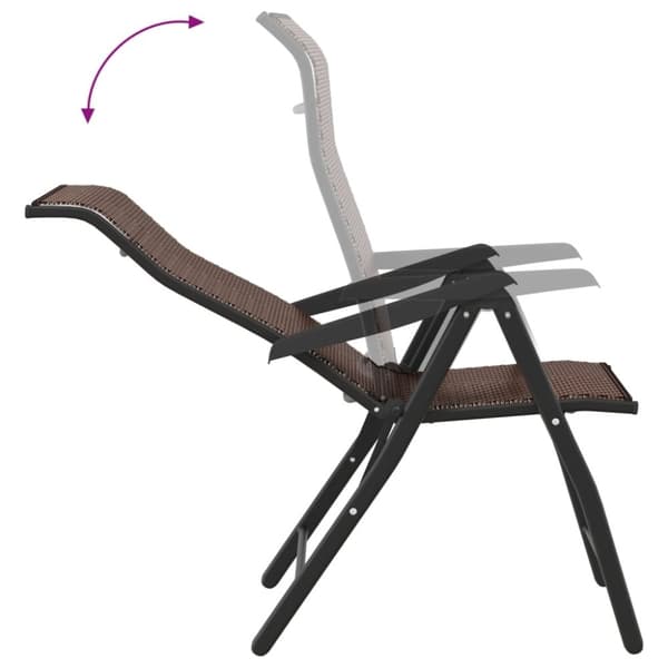 vidaXL havestole 8 stk. foldbar polyrattan brun